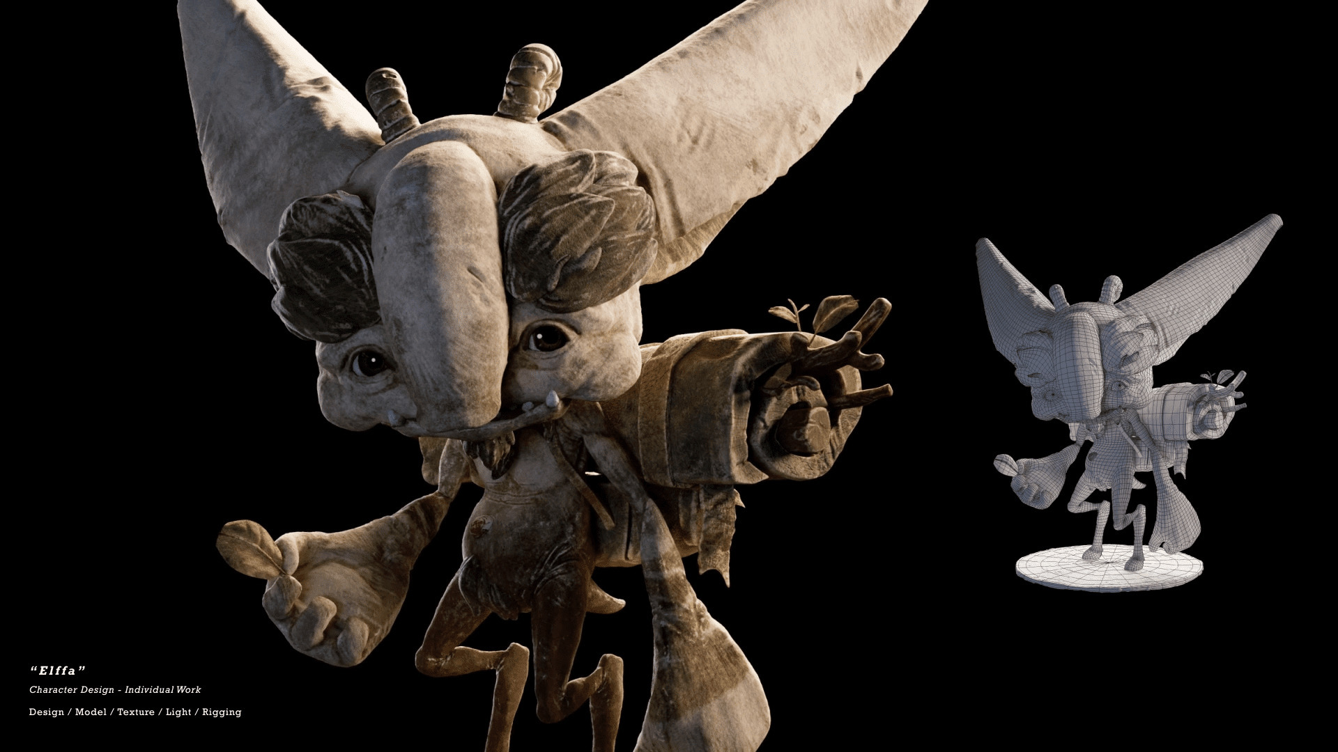 徐世謙的奇幻生物角色設計，數位動畫作品Elffa製作過程