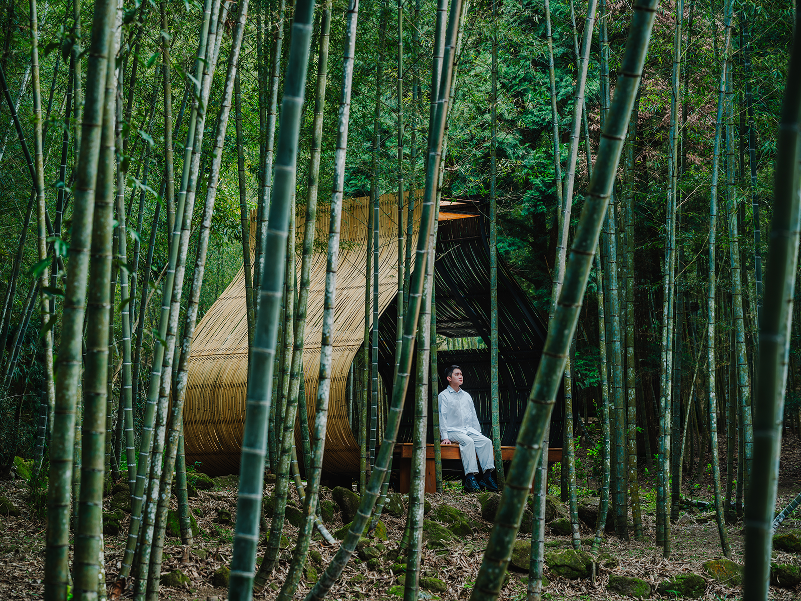 范承宗的《小竹屋計劃》是以竹子為主要材質搭建小型建築的創作，關注人們包裹食物的傳統方式。