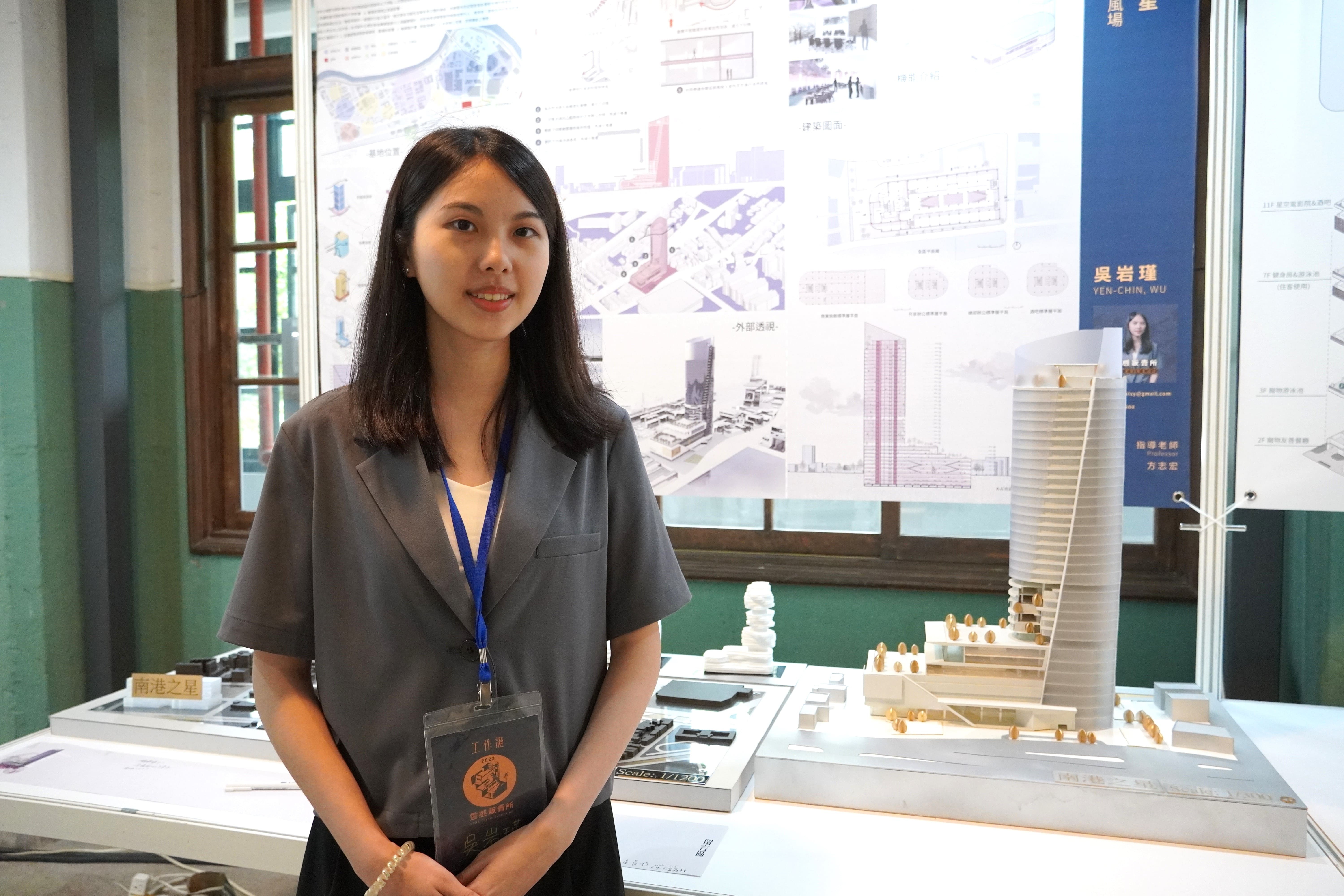 吳岩瑾作品「都市建築與風場」探討高樓建築與微氣候關係與風場影響。